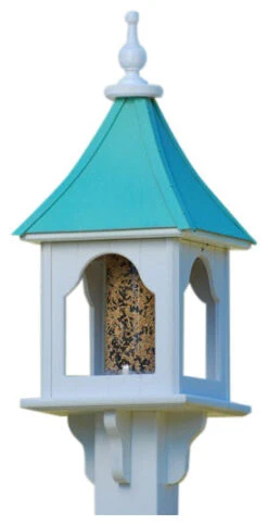 Copper Roof Bird Feeder - Square 28x10 -Bird Products Store BF 10 SQ PC