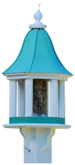 Copper Roof Bird Feeder Column Style - 28x12 -Bird Products Store BF12 PC COLUMNS