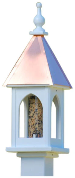 Copper Roof Bird Feeder Post-Mount - 28x8 8 Copper Roof Bird Feeder Post-Mount - 28x8 -Bird Products Store BF8 BC