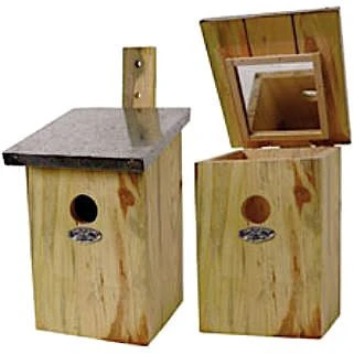 ESSCHERT DESIGN Mirrored Roof Birdhouse 3 ESSCHERT DESIGN Mirrored Roof Birdhouse