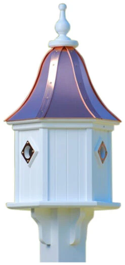 Copper Roof Birdhouse 28x12- 3 Portals -Bird Products Store BH12 3CP BC