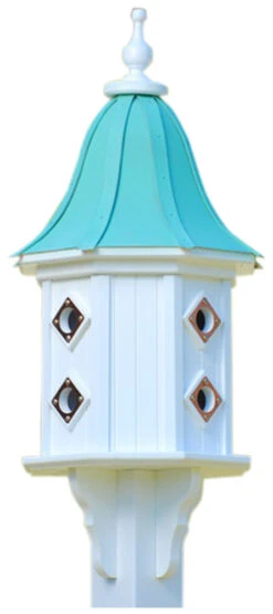 Copper Roof Dovecote Birdhouse 36x14- 8 Portals -Bird Products Store BH14 8CP PC BELL