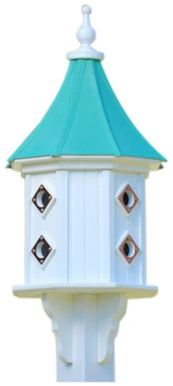 Copper Roof Dovecote Birdhouse 36x14 Slope - 8 Portals -Bird Products Store BH14 8CP PC SLOPE