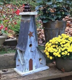 Barn Wood Birdhouse- Vintage Insulator Series -Bird Products Store Barn Wood Birdhouse Glass Insulator 3