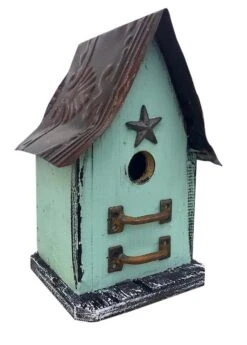 Barn Wood & Tin Rustic Birdhouses -Bird Products Store Batrn Wood Tin Rustic Birdhouse