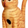 Cat Sitting Wooden Birdhouse -Bird Products Store Cat Sitting Tabby Wooden Biedhouse
