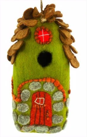 Felted Wool Birdhouse-Forest House 3 Felted Wool Birdhouse-Forest House