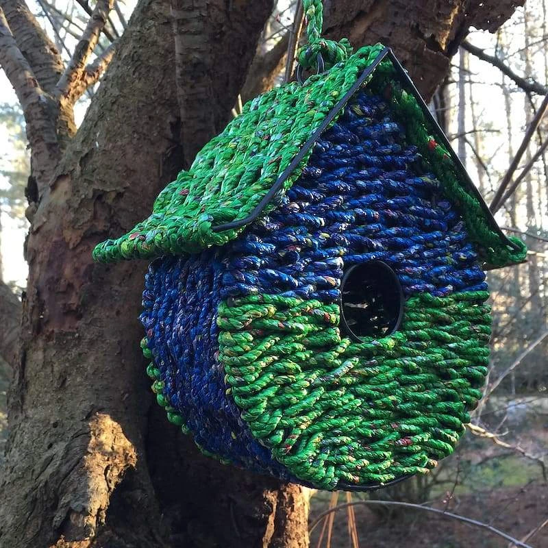 Recycled Woven Handmade Birdhouse 3 Recycled Woven Handmade Birdhouse