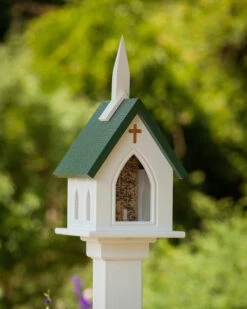 Church Bird Feeder Vinyl/PVC -Bird Products Store VINYL PVC CHURCH Bird Feeder GREEN