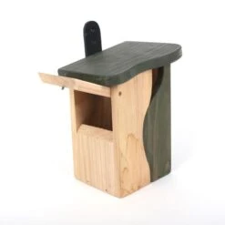 Natural Entry Wood Birdhouse -Bird Products Store Wood Birdhouse Nest Cleanout Monitor