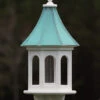 Copper Roof Gazebo Bird Feeder Slope- 36x14 -Bird Products Store copper roof bird feeder vinyl pvc 36x14 slope 2