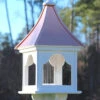 Copper Roof Bird Feeder Square Gazebo - 36x14 -Bird Products Store copper roof bird feeder vinyl pvc 36x14 square gazebo 1