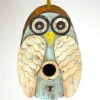Distressed Owl Birdhouse -Bird Products Store wooden owl birdhouse