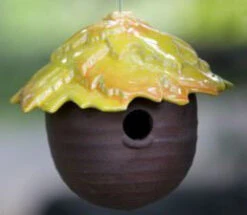 Gourd Bird Feeder -Bird Products Store yellow leaf detail